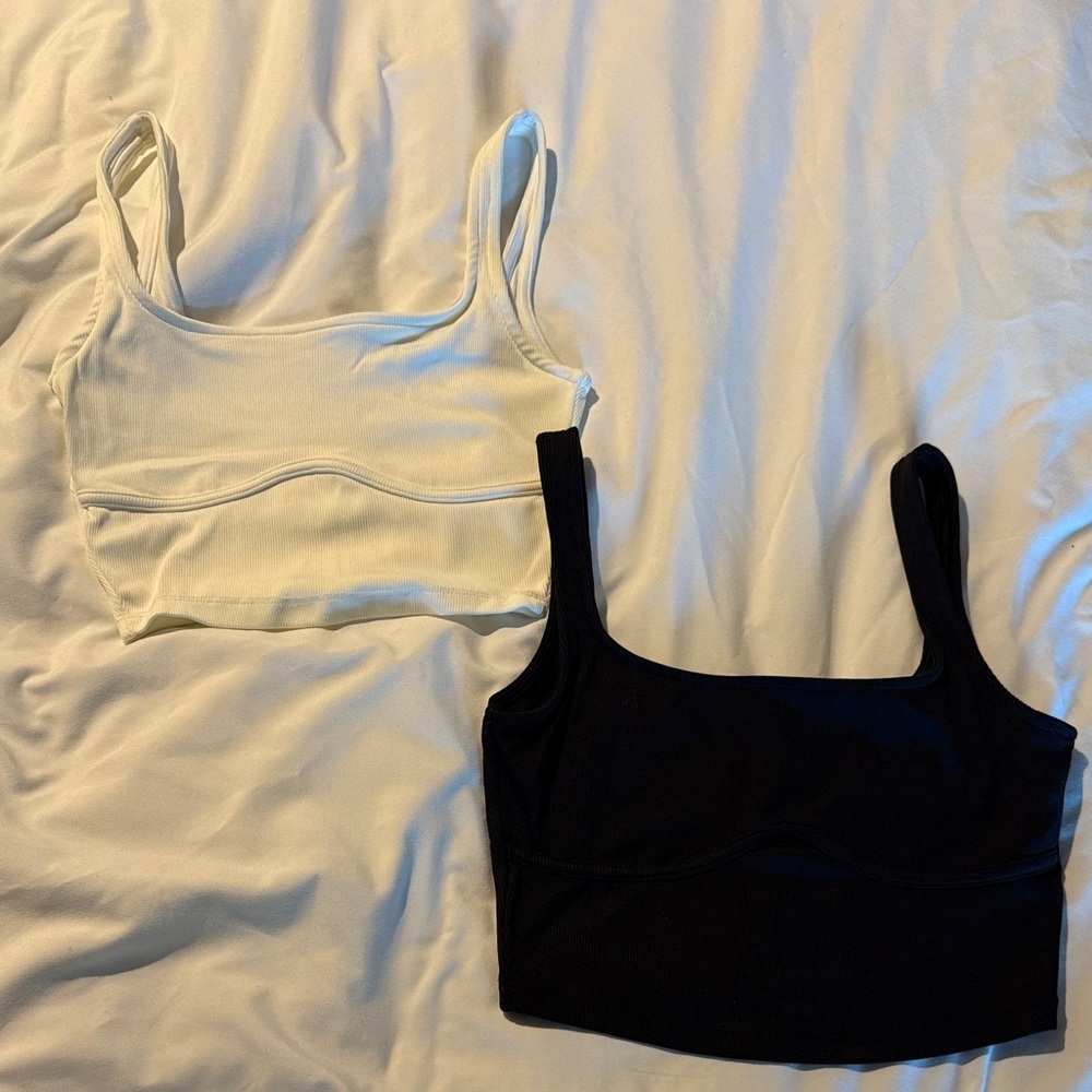 White and Black Crop Tops